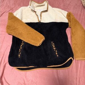 Time and Tru Tan and Black Fleece Sweater